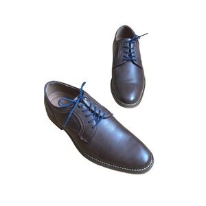 NWOTS $66 Tommy Hilfiger Mens Brown Oxford Dress Shoes Blue Laces 7 M